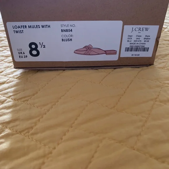 NIB J. Crew Loafer Mules with Twist in Blush (8.5) - Picture 6 of 6